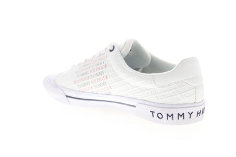 Tommy Hilfiger Pisco TMPISCO Mens White Synthetic Casual Lace Up Fashion Sneakers Shoes