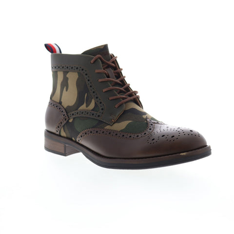 Tommy Hilfiger Ruzman 2 TMRUZMAN2 Mens Brown Canvas Casual Dress Boots Shoes
