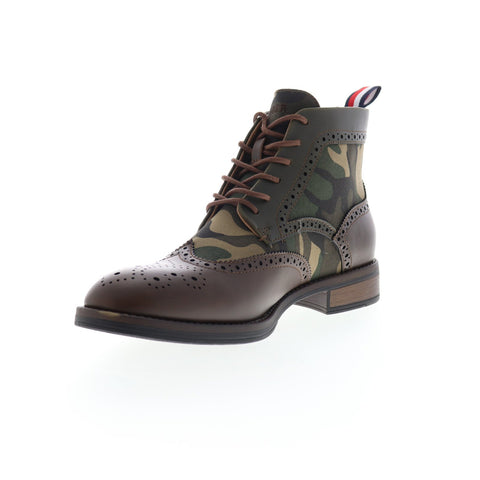 Tommy Hilfiger Ruzman 2 TMRUZMAN2 Mens Brown Canvas Casual Dress Boots Shoes