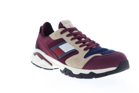 Tommy Hilfiger Torque TMTORQUE Mens Red Mesh Casual Lace Up Fashion Sneakers Shoes