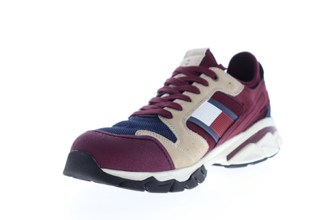 Tommy Hilfiger Torque TMTORQUE Mens Red Mesh Casual Lace Up Fashion Sneakers Shoes