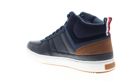 Tommy Hilfiger Manzu TMMANZU Mens Blue High Top Lace Up Designer Sneakers Shoes