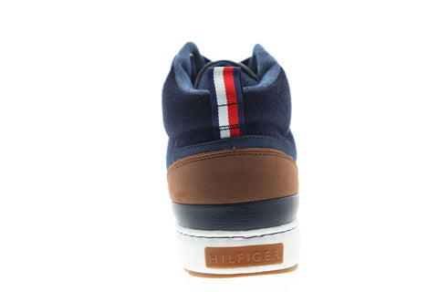 Tommy Hilfiger Manzu TMMANZU Mens Blue High Top Lace Up Designer Sneakers Shoes