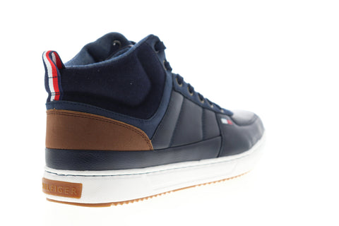 Tommy Hilfiger Manzu TMMANZU Mens Blue High Top Lace Up Designer Sneakers Shoes