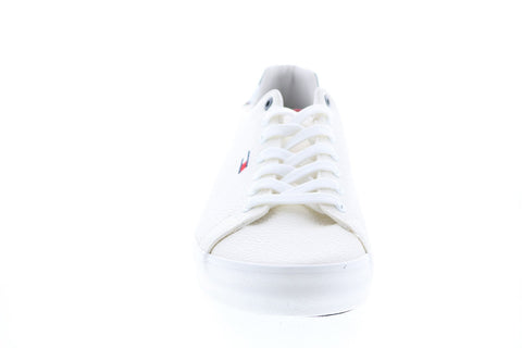 Tommy Hilfiger Rezz Mens White Synthetic Lace Up Designer Sneakers Shoes