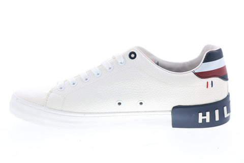 Tommy Hilfiger Rezz Mens White Synthetic Lace Up Designer Sneakers Shoes
