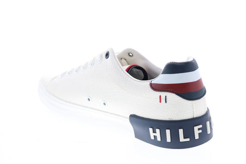 Tommy Hilfiger Rezz Mens White Synthetic Lace Up Designer Sneakers Shoes
