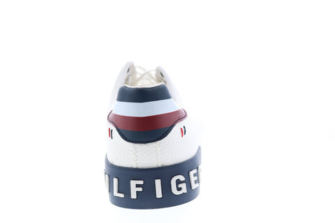 Tommy Hilfiger Rezz Mens White Synthetic Lace Up Designer Sneakers Shoes