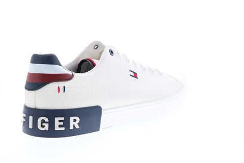 Tommy Hilfiger Rezz Mens White Synthetic Lace Up Designer Sneakers Shoes