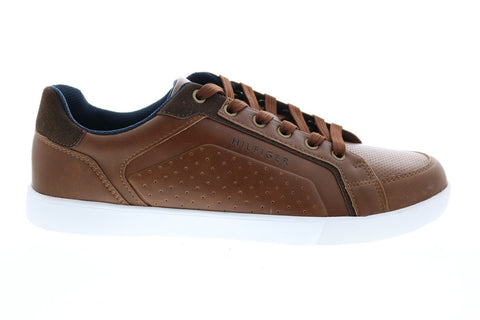 Tommy Hilfiger Thumper Mens Brown Synthetic Lace Up Designer Sneakers Shoes