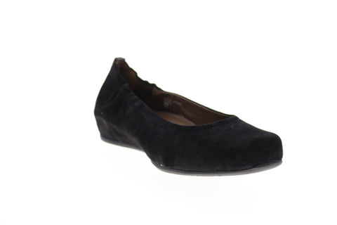 Earthies Suede Tolo Flat TOLO-SUEDE-BLK Womens Black Ballet Flats Shoes