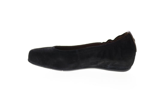 Earthies Suede Tolo Flat TOLO-SUEDE-BLK Womens Black Ballet Flats Shoes