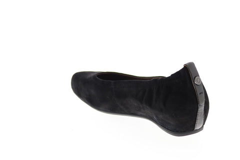 Earthies Suede Tolo Flat TOLO-SUEDE-BLK Womens Black Ballet Flats Shoes