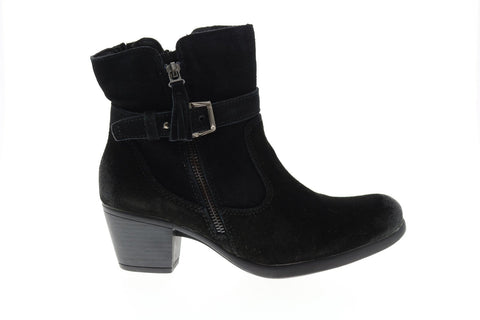 Earth Origins Tori Womens Black Suede Zipper Ankle & Booties Boots