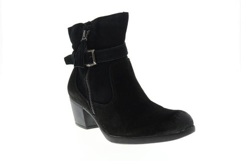 Earth Origins Tori Womens Black Suede Zipper Ankle & Booties Boots