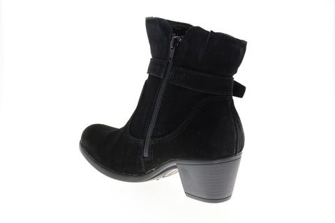 Earth Origins Tori Womens Black Suede Zipper Ankle & Booties Boots