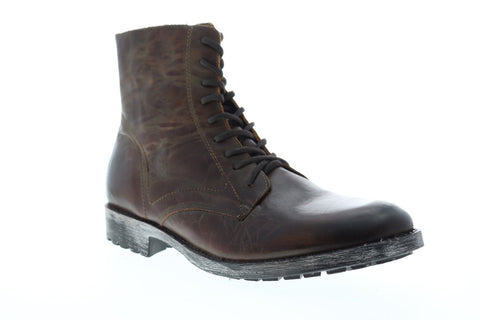 Steve Madden Transit Mens Brown Leather Zipper Casual Dress Boots Shoes