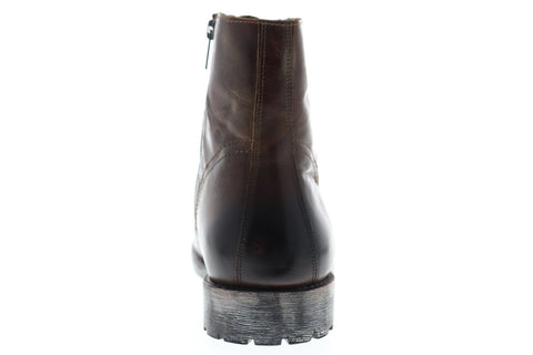 Steve Madden Transit Mens Brown Leather Zipper Casual Dress Boots Shoes