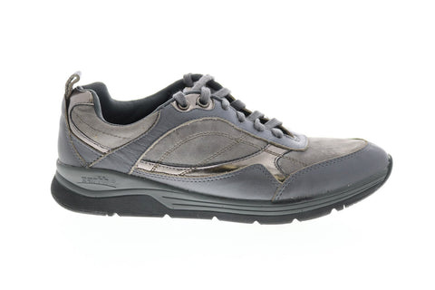 Earth Traveler Tie Womens Gray Suede Lace Up Lifestyle Sneakers Shoes