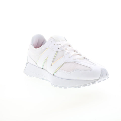 New Balance 327 U327WHT Mens White Canvas Lifestyle Sneakers Shoes