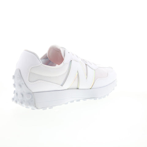 New Balance 327 U327WHT Mens White Canvas Lifestyle Sneakers Shoes