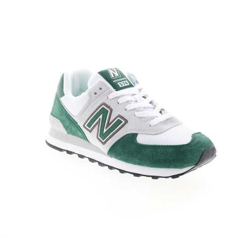 New Balance 574 U574BR2 Mens Green Suede Lace Up Lifestyle Sneakers Shoes