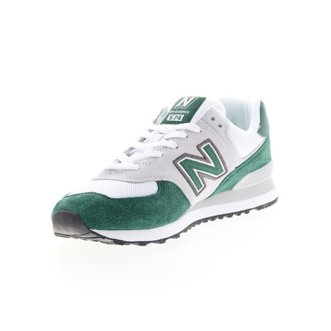 New Balance 574 U574BR2 Mens Green Suede Lace Up Lifestyle Sneakers Shoes
