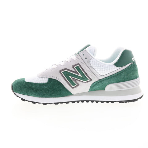 New Balance 574 U574BR2 Mens Green Suede Lace Up Lifestyle Sneakers Shoes