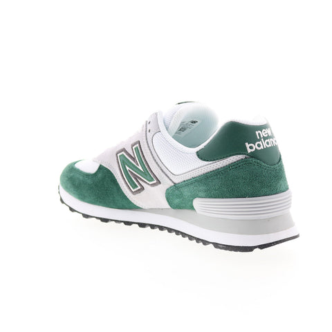 New Balance 574 U574BR2 Mens Green Suede Lace Up Lifestyle Sneakers Shoes