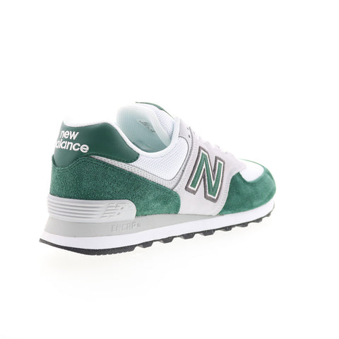 New Balance 574 U574BR2 Mens Green Suede Lace Up Lifestyle Sneakers Shoes