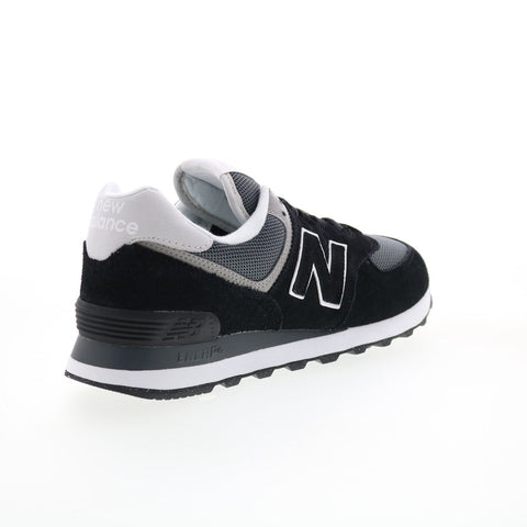 New Balance 574 U574BS2 Mens Black Suede Lace Up Lifestyle Sneakers Shoes