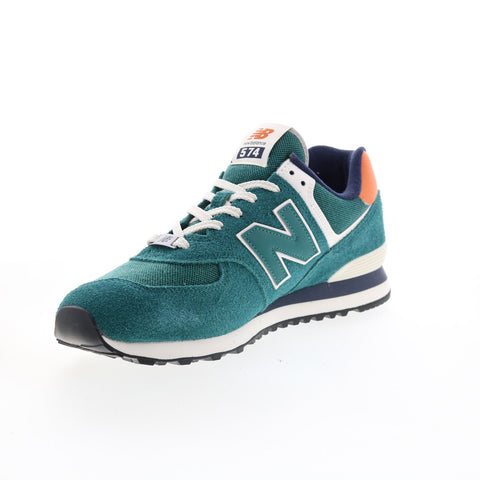 New Balance 574 U574DI2 Mens Green Suede Lace Up Lifestyle Sneakers Shoes