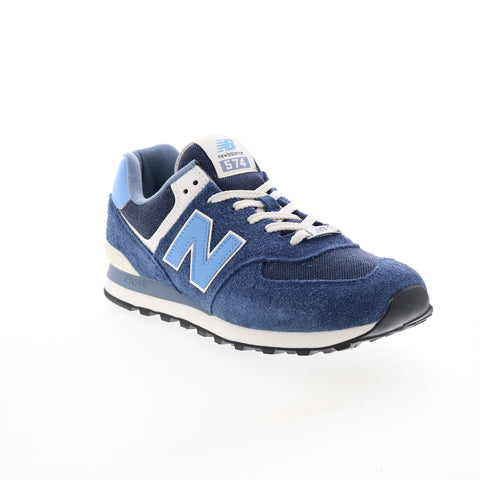 New Balance 574 U574EZ2 Mens Blue Suede Lace Up Lifestyle Sneakers Shoes