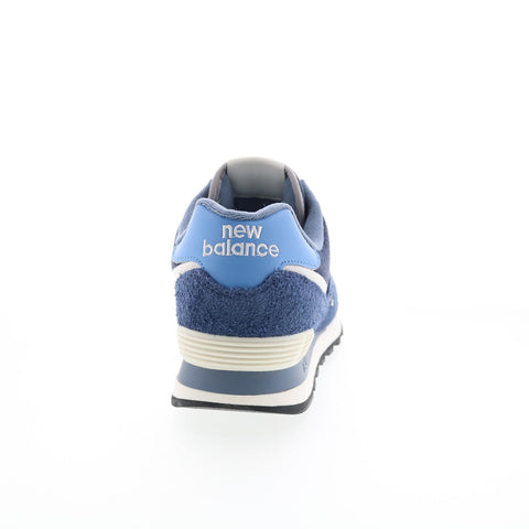 New Balance 574 U574EZ2 Mens Blue Suede Lace Up Lifestyle Sneakers Shoes