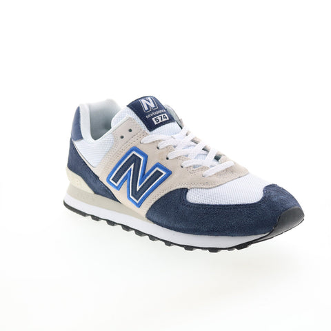 New Balance 574 U574GW2 Mens Blue Suede Lace Up Lifestyle Sneakers Shoes