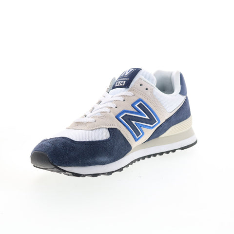 New Balance 574 U574GW2 Mens Blue Suede Lace Up Lifestyle Sneakers Shoes