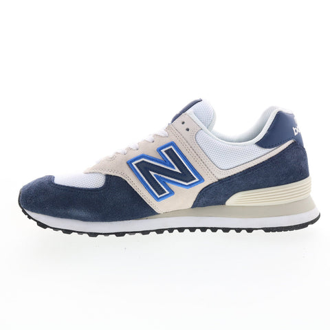 New Balance 574 U574GW2 Mens Blue Suede Lace Up Lifestyle Sneakers Shoes