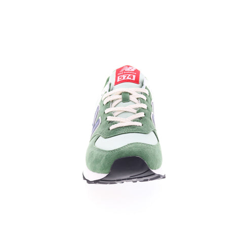 New Balance 574 U574HGB Mens Green Suede Lace Up Lifestyle Sneakers Shoes