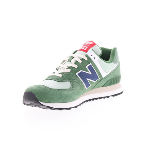 New Balance 574 U574HGB Mens Green Suede Lace Up Lifestyle Sneakers Shoes
