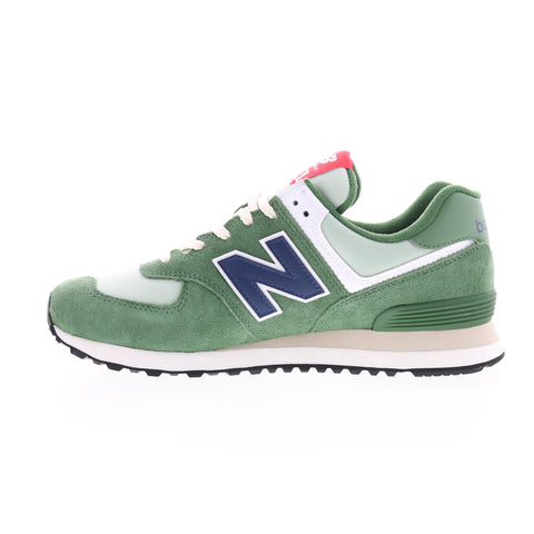 New Balance 574 U574HGB Mens Green Suede Lace Up Lifestyle Sneakers Shoes