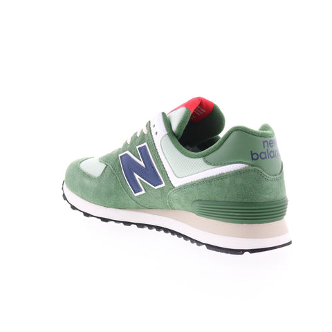 New Balance 574 U574HGB Mens Green Suede Lace Up Lifestyle Sneakers Shoes