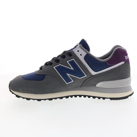 New Balance 574 U574KGN Mens Gray Suede Lace Up Lifestyle Sneakers Shoes