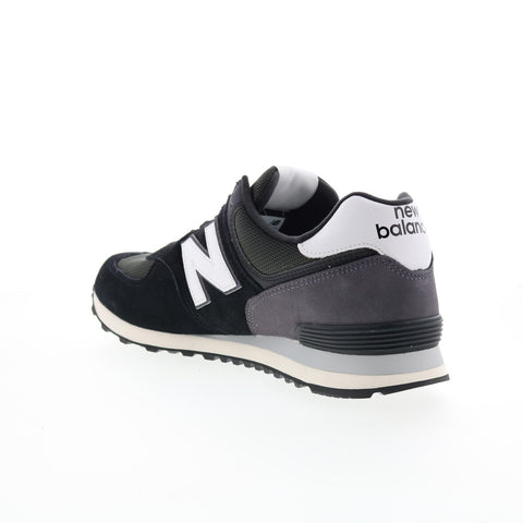 New Balance 574 U574KN2 Mens Black Suede Lace Up Lifestyle Sneakers Shoes