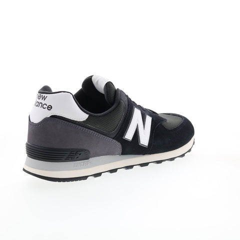 New Balance 574 U574KN2 Mens Black Suede Lace Up Lifestyle Sneakers Shoes