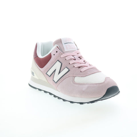 New Balance 574 U574OY2 Mens Pink Suede Lace Up Lifestyle Sneakers Shoes