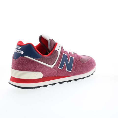 New Balance 574 U574RX2 Mens Burgundy Suede Lace Up Lifestyle Sneakers Shoes