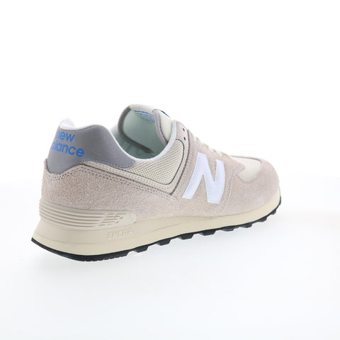 New Balance 574 U574RZ2 Mens Beige Suede Lace Up Lifestyle Sneakers Shoes