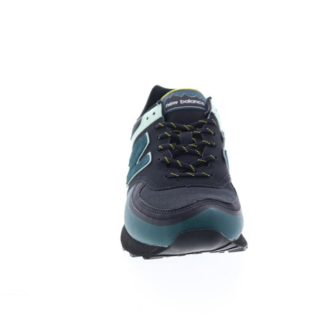 New Balance 574T U574TX2 Mens Black Leather Lace Up Lifestyle Sneakers Shoes