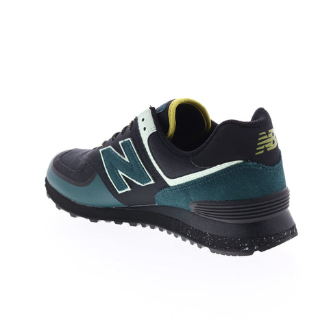 New Balance 574T U574TX2 Mens Black Leather Lace Up Lifestyle Sneakers Shoes