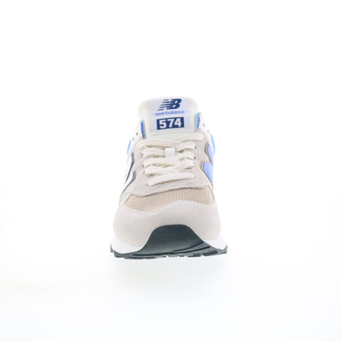 New Balance 574 U574UY2 Mens Beige Suede Lace Up Lifestyle Sneakers Shoes